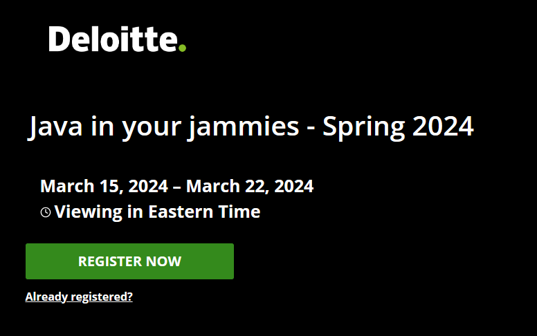 Java in Your Jammies - Deloitte Campus Recruitment Team Virtual Sessions
